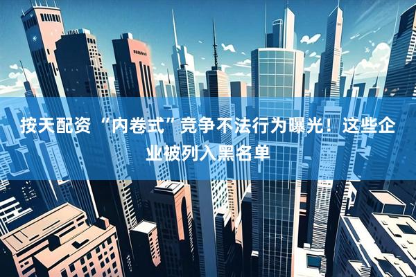 按天配资 “内卷式”竞争不法行为曝光！这些企业被列入黑名单